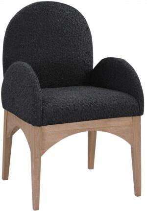 Waldorf Boucle Fabric Upholstered Dining Arm Chair