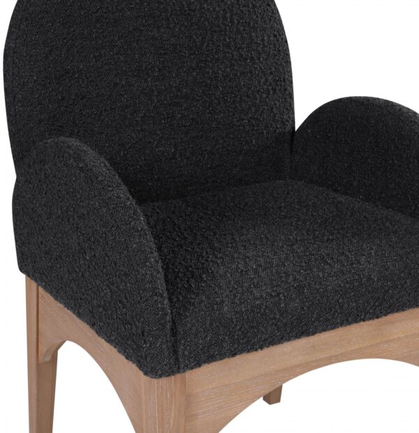 Waldorf Boucle Fabric Upholstered Dining Arm Chair