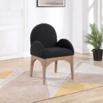 Waldorf Boucle Fabric Upholstered Dining Arm Chair