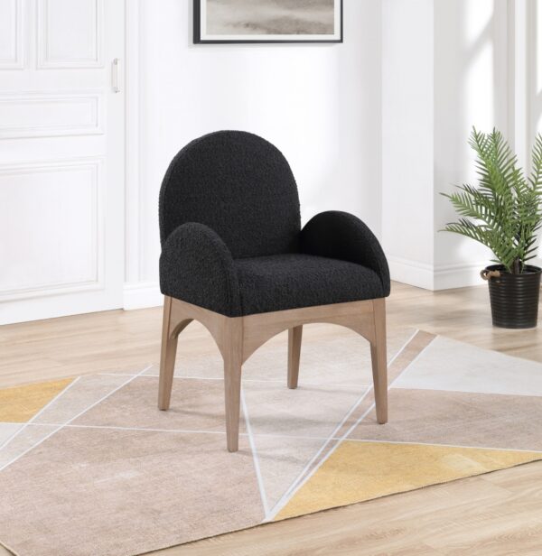 Waldorf Boucle Fabric Upholstered Dining Arm Chair