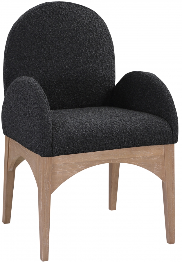 Waldorf Boucle Fabric Upholstered Dining Arm Chair