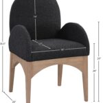 Waldorf Boucle Fabric Upholstered Dining Arm Chair