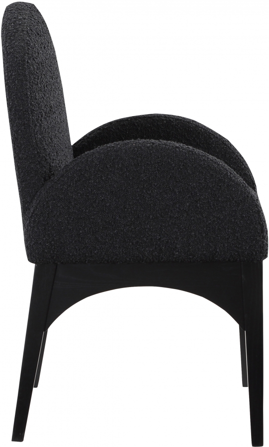 Waldorf Boucle Fabric Upholstered Dining Arm Chair
