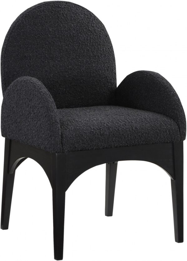 Waldorf Boucle Fabric Upholstered Dining Arm Chair