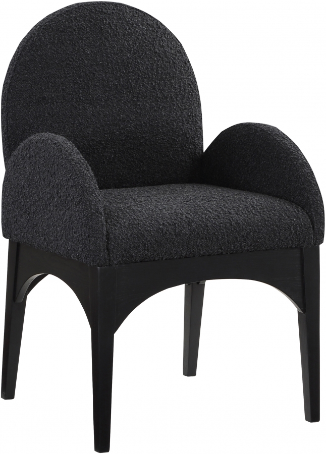Waldorf Boucle Fabric Upholstered Dining Arm Chair