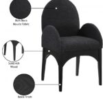 Waldorf Boucle Fabric Upholstered Dining Arm Chair