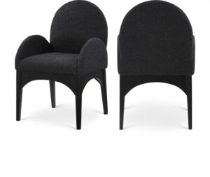 Waldorf Boucle Fabric Upholstered Dining Arm Chair