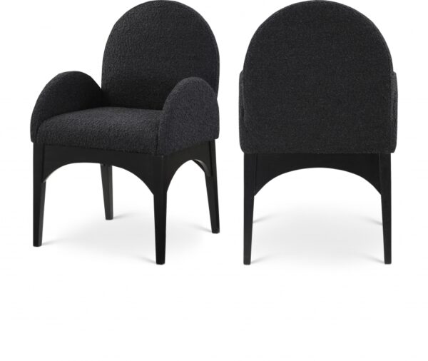 Waldorf Boucle Fabric Upholstered Dining Arm Chair
