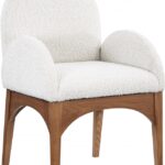 Waldorf Boucle Fabric Upholstered Dining Arm Chair