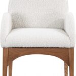 Waldorf Boucle Fabric Upholstered Dining Arm Chair