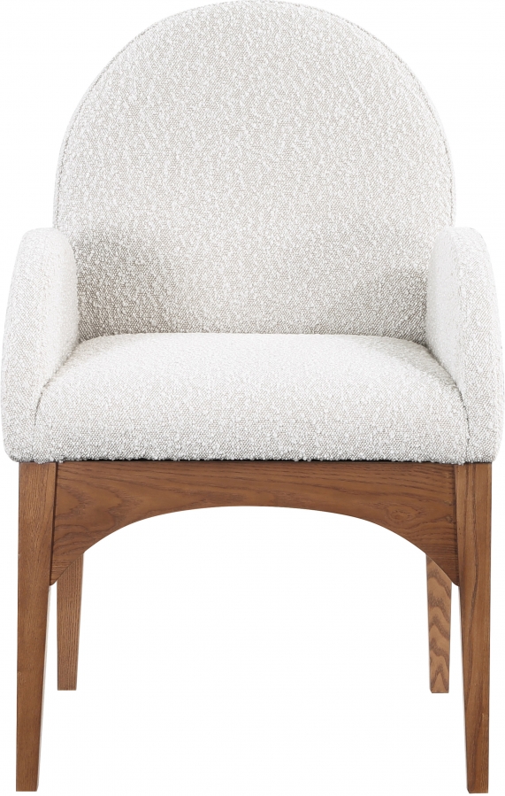 Waldorf Boucle Fabric Upholstered Dining Arm Chair