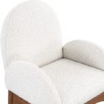 Waldorf Boucle Fabric Upholstered Dining Arm Chair