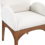 Waldorf Boucle Fabric Upholstered Dining Arm Chair