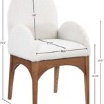 Waldorf Boucle Fabric Upholstered Dining Arm Chair