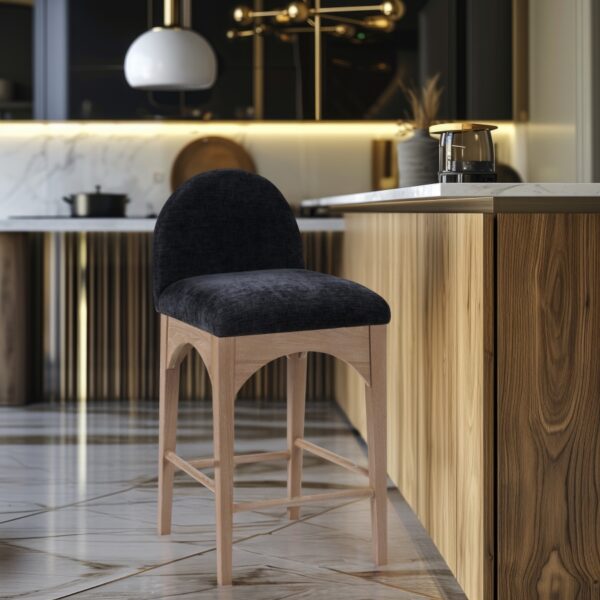 Waldorf Chenille Fabric Upholstered Counter Stool