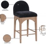 Waldorf Chenille Fabric Upholstered Counter Stool