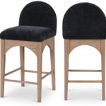 Waldorf Chenille Fabric Upholstered Counter Stool