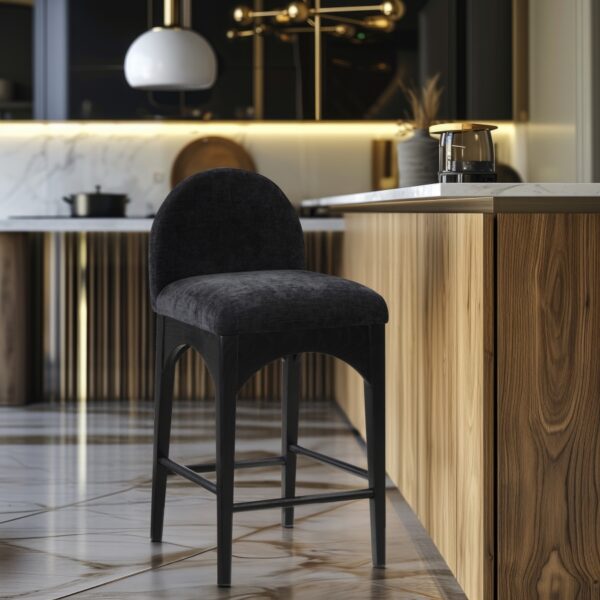 Waldorf Chenille Fabric Upholstered Counter Stool