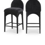 Waldorf Chenille Fabric Upholstered Counter Stool