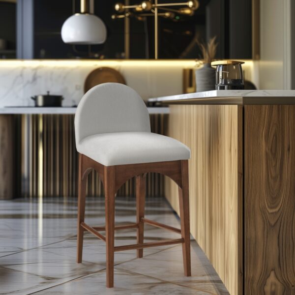 Waldorf Chenille Fabric Upholstered Counter Stool