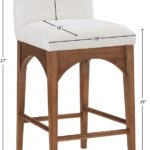 Waldorf Chenille Fabric Upholstered Counter Stool