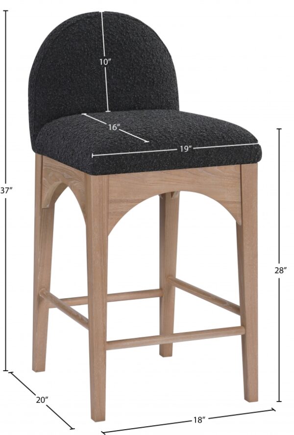 Waldorf Boucle Fabric Upholstered Counter Stool