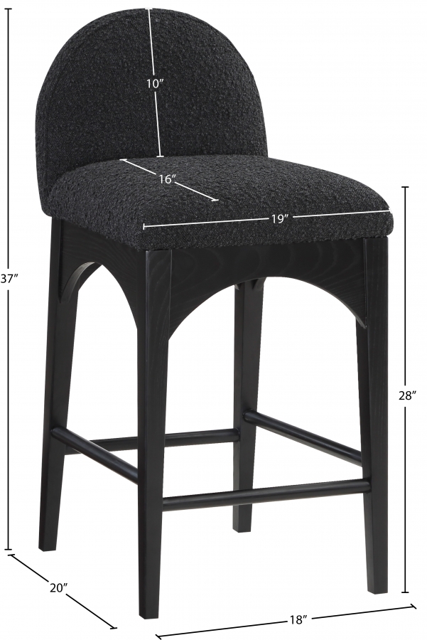 Waldorf Boucle Fabric Upholstered Counter Stool