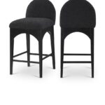 Waldorf Boucle Fabric Upholstered Counter Stool