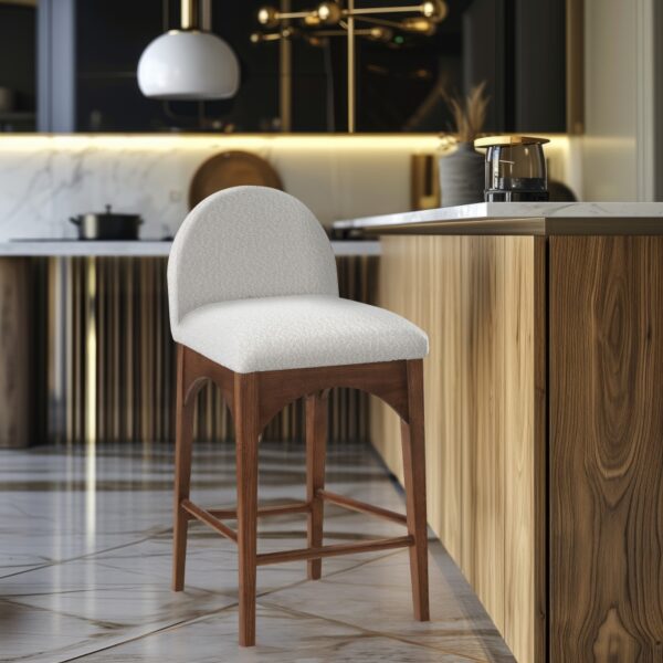 Waldorf Boucle Fabric Upholstered Counter Stool
