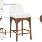 Waldorf Boucle Fabric Upholstered Counter Stool
