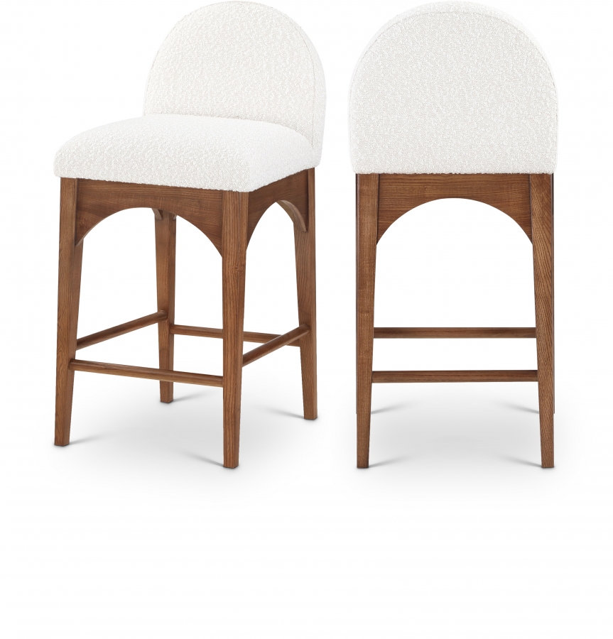 Waldorf Boucle Fabric Upholstered Counter Stool