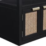 Cole Solid Wood And Natural Cane Nightstand