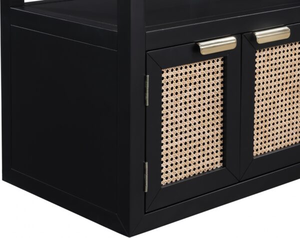 Cole Solid Wood And Natural Cane Nightstand