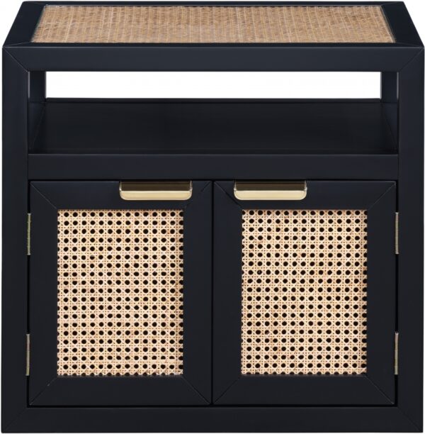 Cole Solid Wood And Natural Cane Nightstand