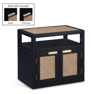 Cole Solid Wood And Natural Cane Nightstand