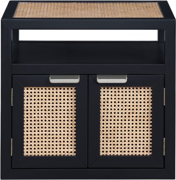 Cole Solid Wood And Natural Cane Nightstand