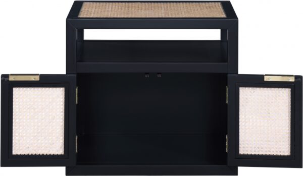 Cole Solid Wood And Natural Cane Nightstand