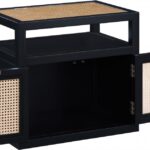 Cole Solid Wood And Natural Cane Nightstand
