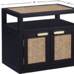 Cole Solid Wood And Natural Cane Nightstand