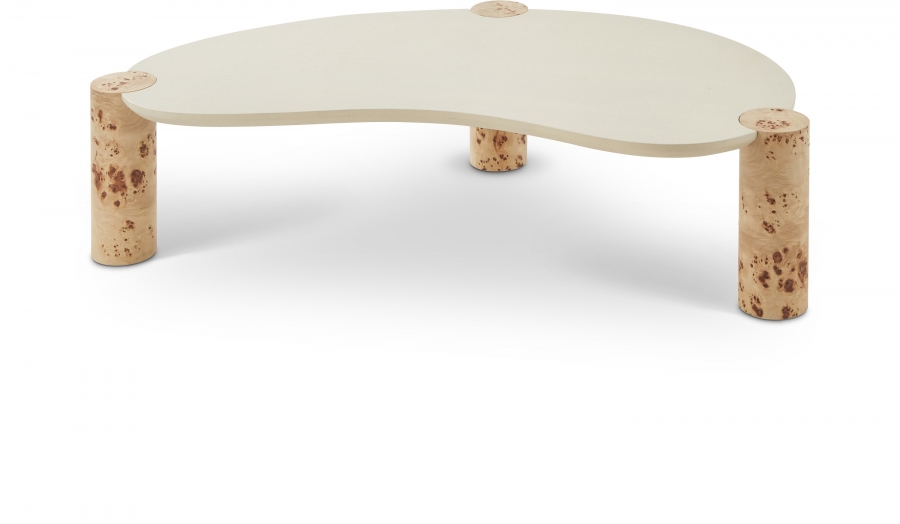Thor Resin Top And Burl Veneer Base Coffee Table