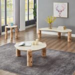 Thor Resin Top And Burl Veneer Base Coffee Table