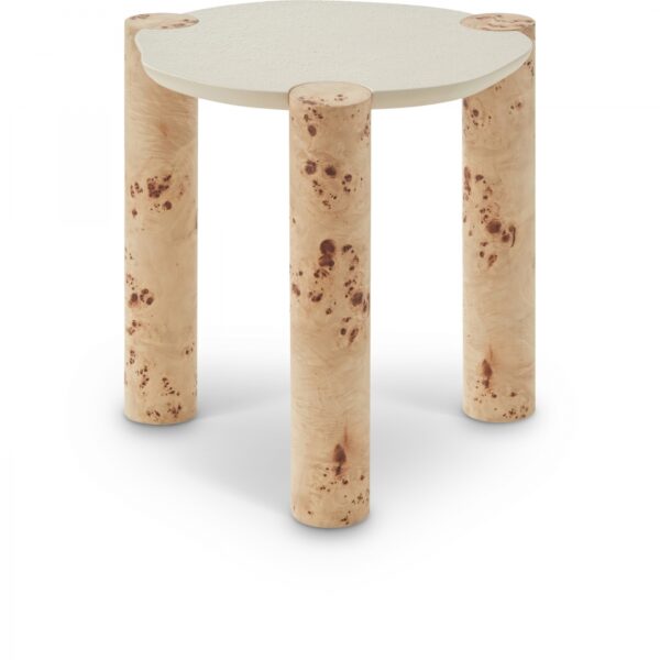 Thor Resin Top And Burl Veneer Base End / Side Table