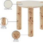 Thor Resin Top And Burl Veneer Base End / Side Table