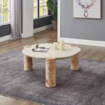 Thor Resin Top And Burl Veneer Base Coffee Table