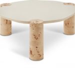 Thor Resin Top And Burl Veneer Base Coffee Table