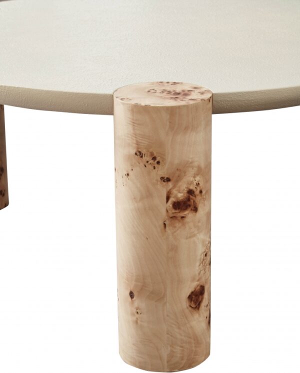 Thor Resin Top And Burl Veneer Base Coffee Table