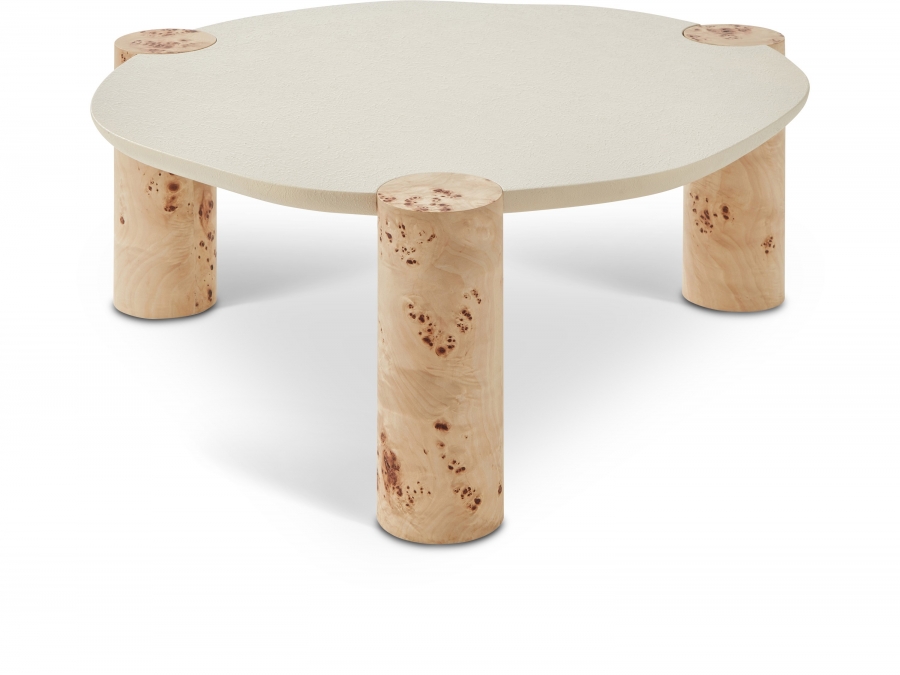 Thor Resin Top And Burl Veneer Base Coffee Table