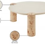 Thor Resin Top And Burl Veneer Base Coffee Table