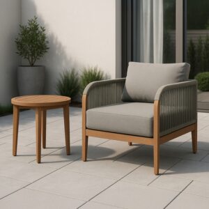 Maui Water Resistant Fabric Upholstered Outdoor Patio Chair