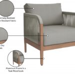 Maui Water Resistant Fabric Upholstered Outdoor Patio Chair